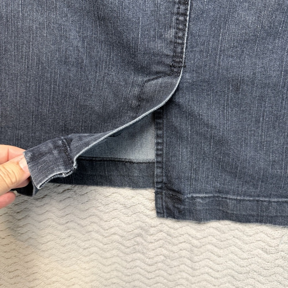 Denim Skirt Women's Size XL Medium Wash Pockets Utility Chic Boho Americana - Picture 8 of 10